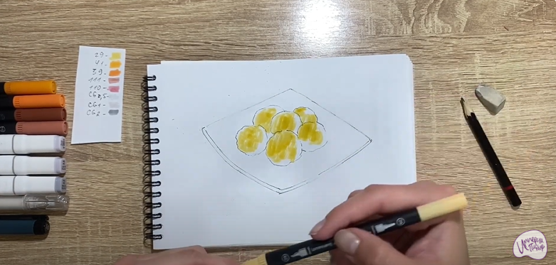 Рисуем Сырные шарики