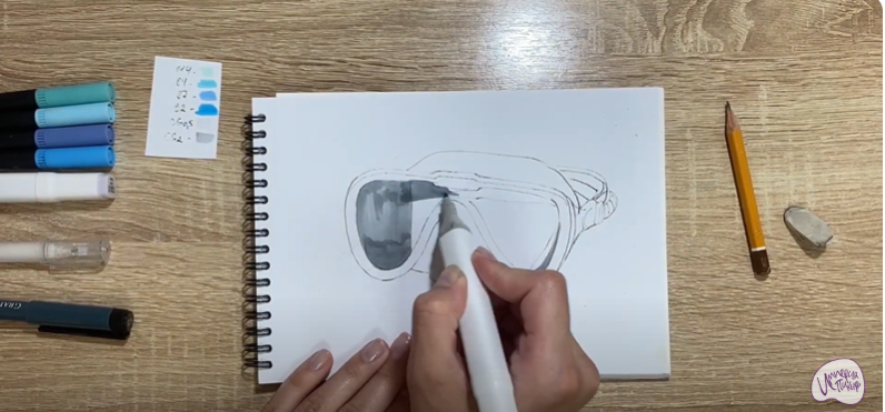 Рисуем Маска для плавания