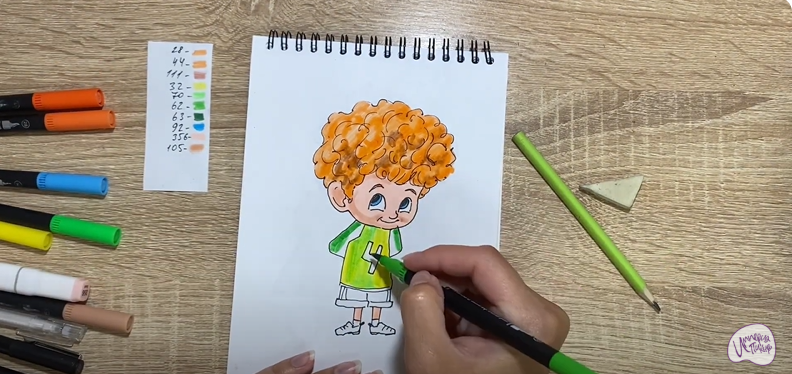 Рисуем Деннис из "Монстры на каникулах"
