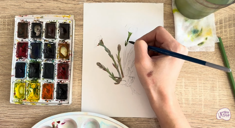 Рисуем Мать-и-мачеха