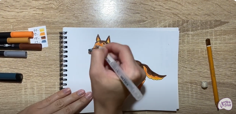 Рисуем Мультяшная овчарка