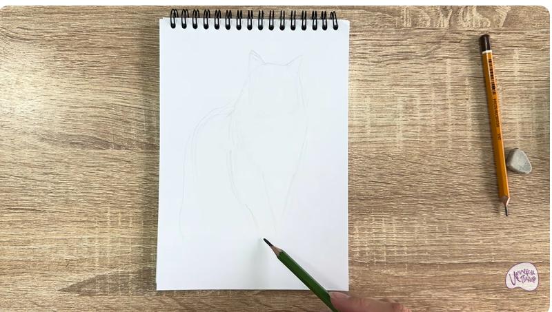 Рисуем Норвежский лесной кот