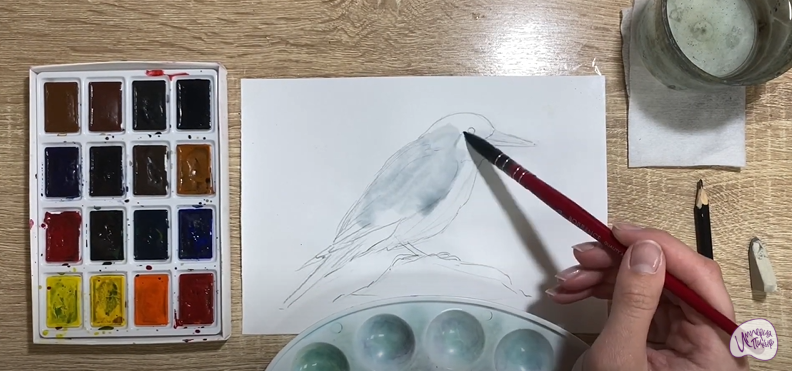 Рисуем Кедровка