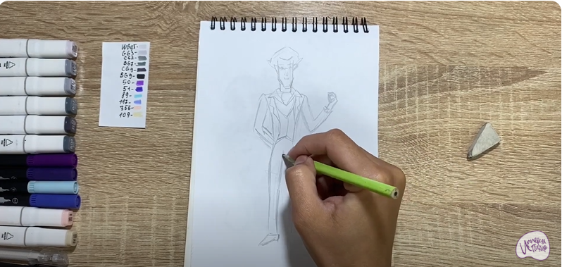 Рисуем Кощей Кощеевич из "Царевны"