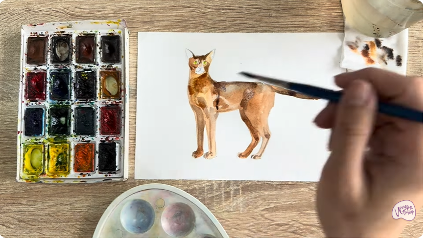 Рисуем Кошка "Чаузи"