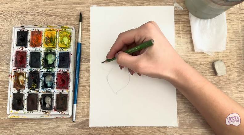 Рисуем Бугенвиллея