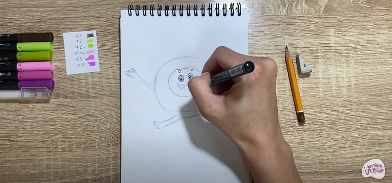 Рисуем Бублик из "Геройчики"