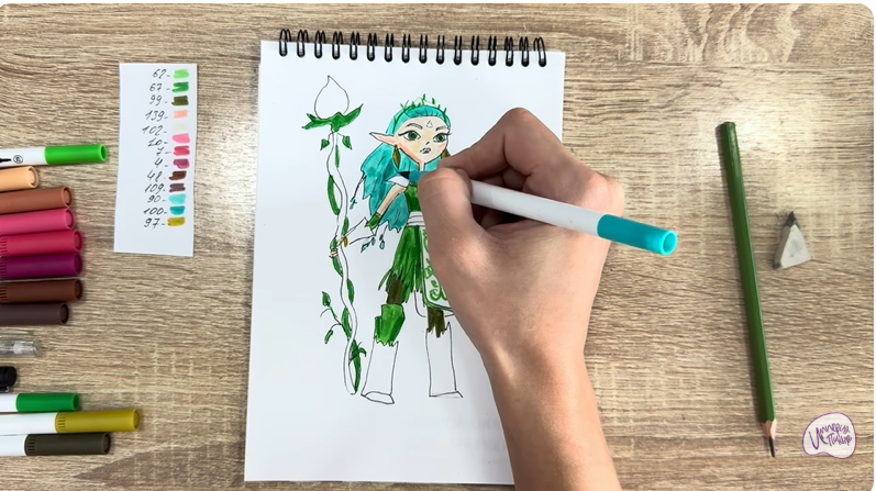 Рисуем Дриада из "Сказочный Патруль"