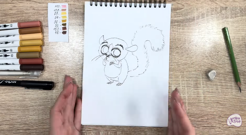 Рисуем Морт из "Мадагаскар"