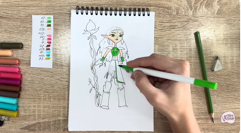 Рисуем Дриада из "Сказочный Патруль"