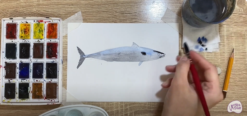 Рисуем Скумбрия