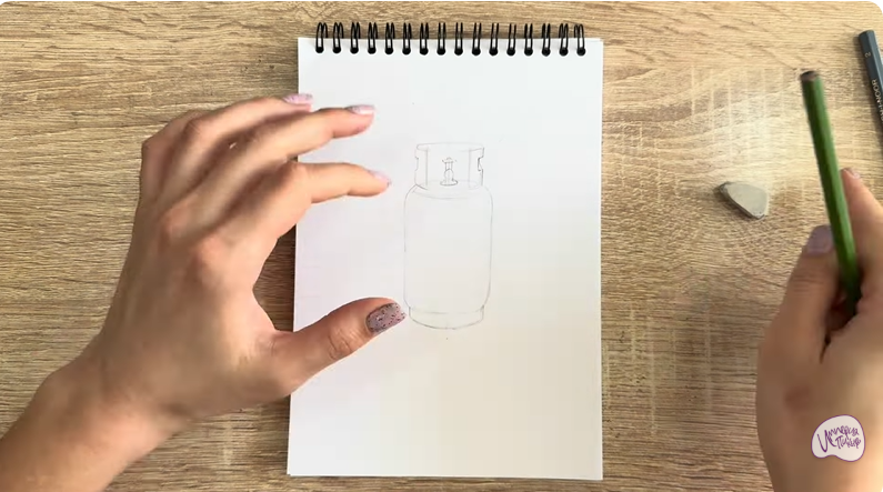 Рисуем Газовый баллон