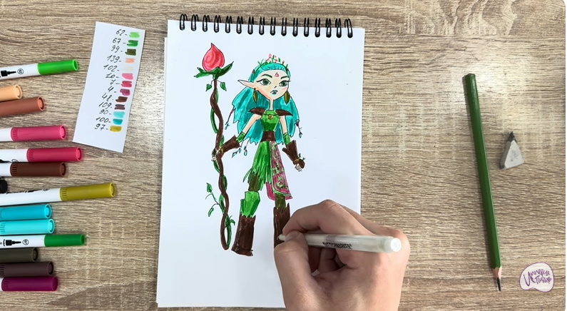 Рисуем Дриада из "Сказочный Патруль"