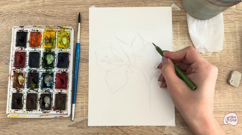 Рисуем Бугенвиллея