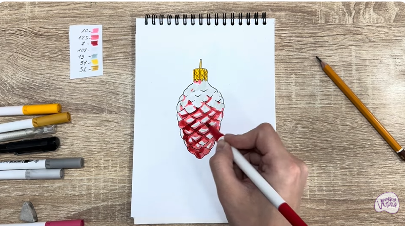 Рисуем Ёлочная игрушка