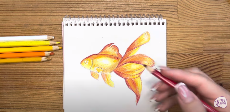 Рисуем Золотая рыбка