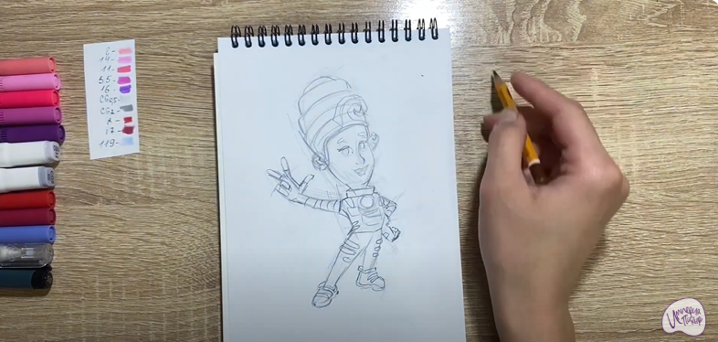 Рисуем Мася из "Фиксиков"
