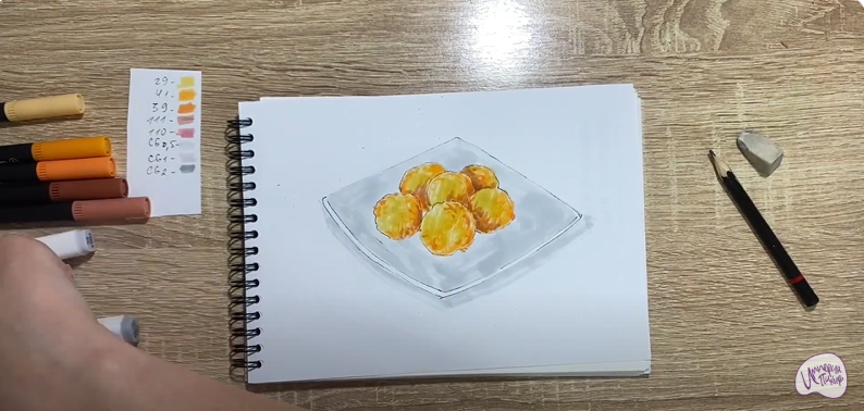 Рисуем Сырные шарики