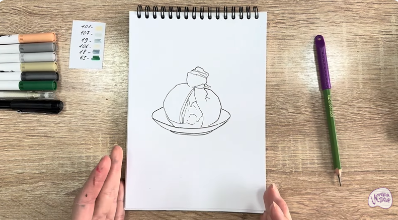 Рисуем Сыр Буратта