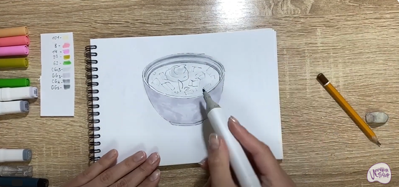 Рисуем Окрошка