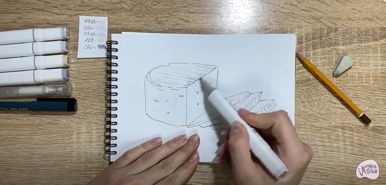 Рисуем Сыр "Фета"