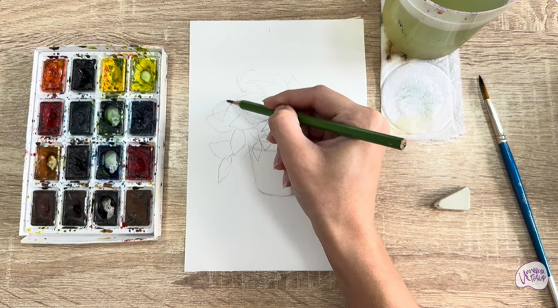 Рисуем Традесканция