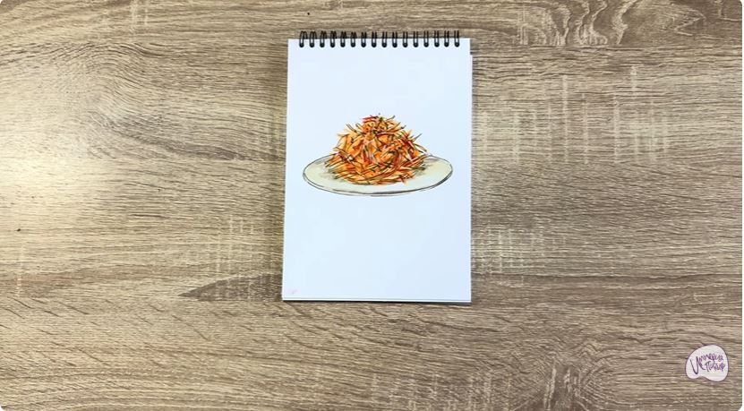 Рисуем Морковь по-корейски