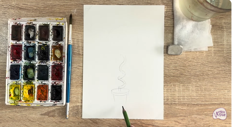 Рисуем Мирт обыкновенный