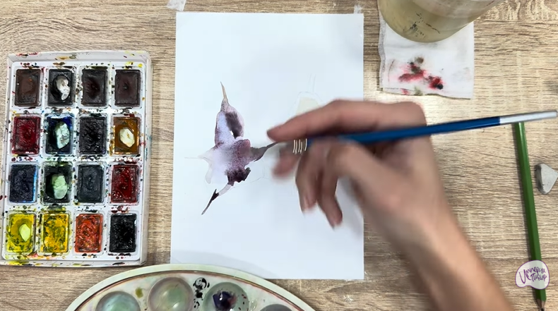 Рисуем Водяной орех