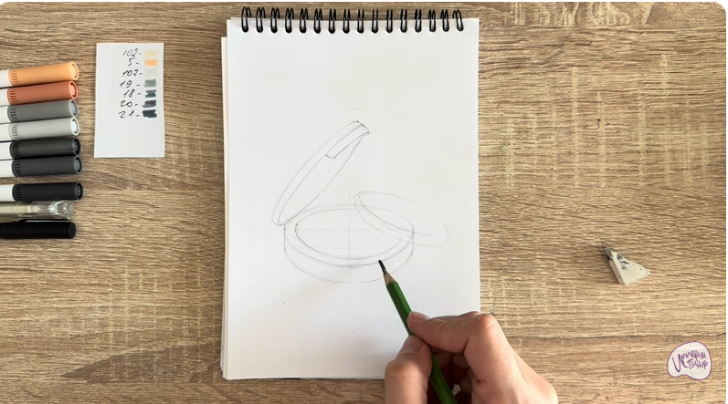 Рисуем Пудра для лица