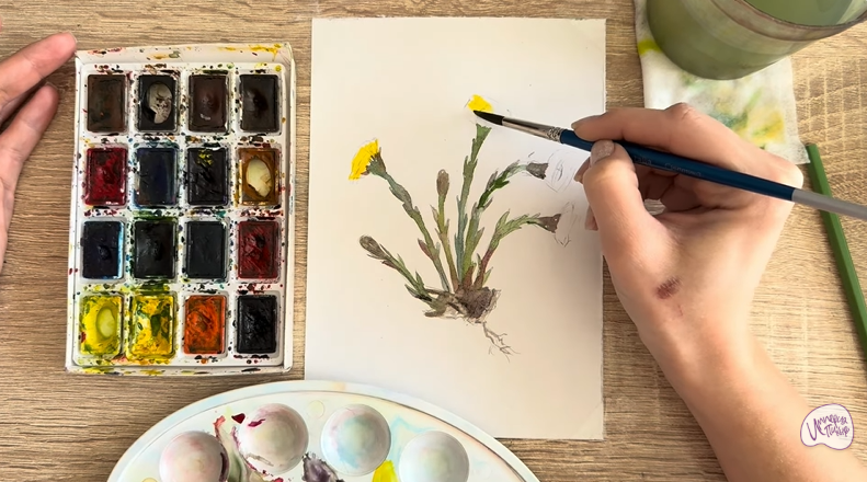 Рисуем Мать-и-мачеха