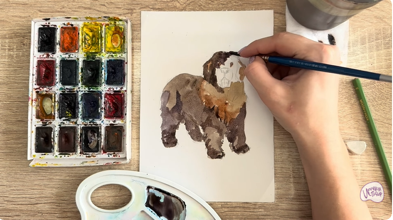 Рисуем Собака породы Ньюфаундленд