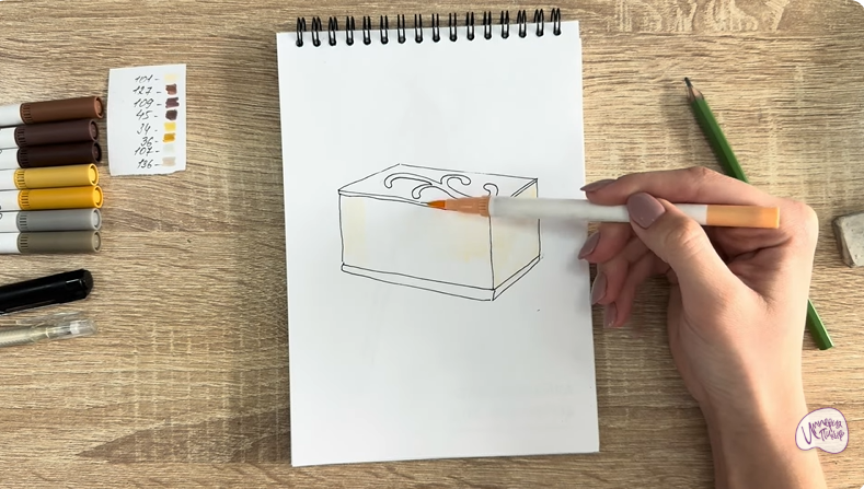 Рисуем Пирожное "Птичье Молоко"