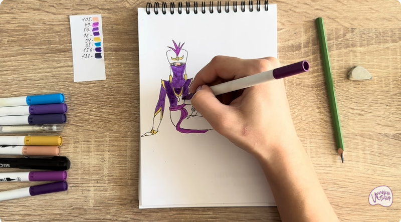 Рисуем Шамаханская Царица из "Три богатыря"