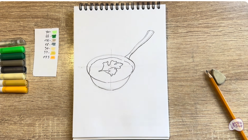 Рисуем Жульен куринный