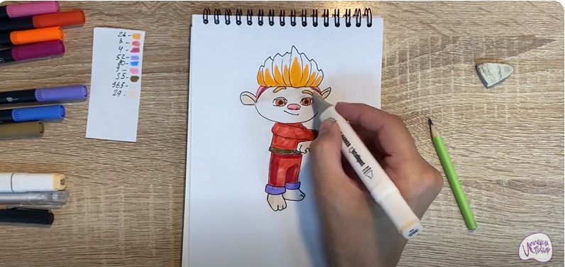 Рисуем Рей из "Монсики"