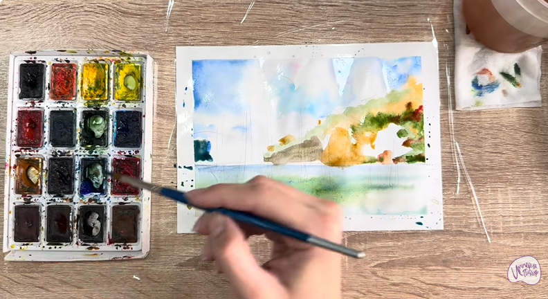 Рисуем Озеро Сукко