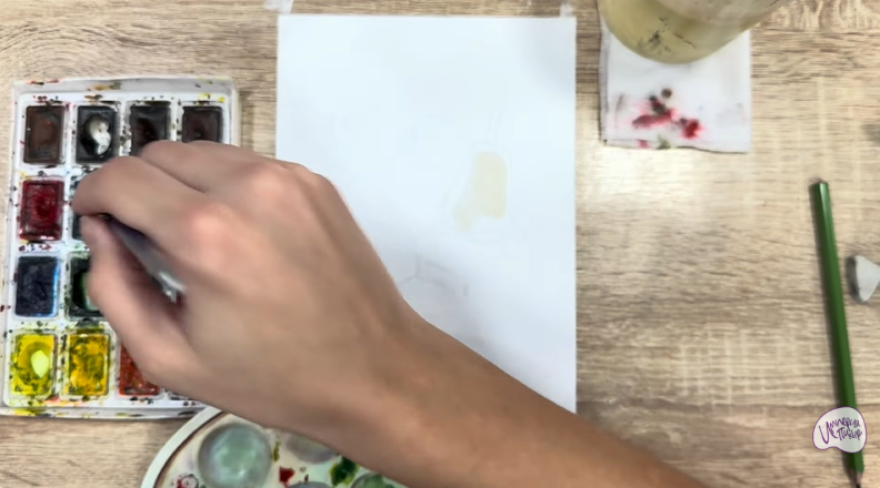 Рисуем Водяной орех