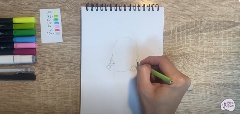 Рисуем Пиля из "Монсики"