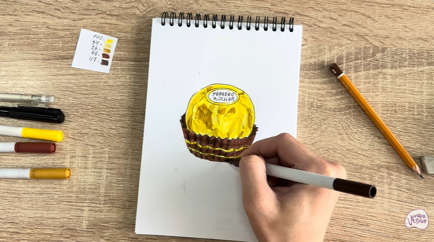 Рисуем Конфета Ферреро