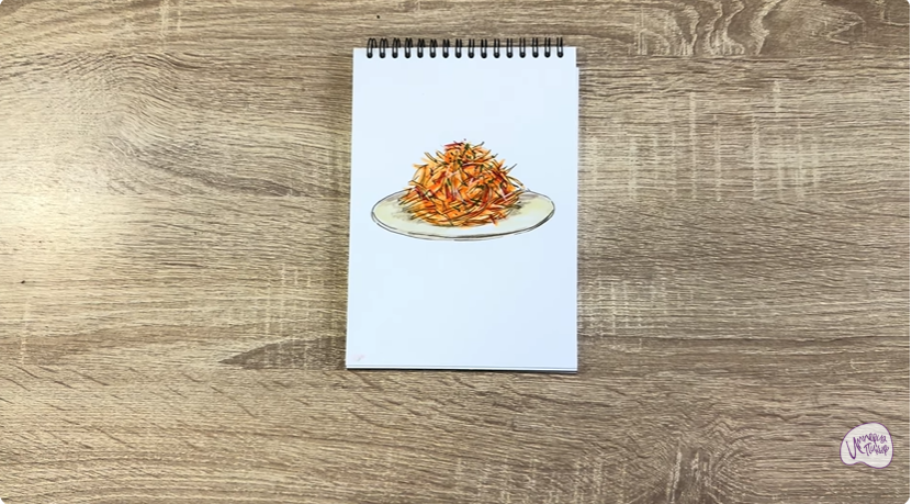 Рисуем Морковь по-корейски