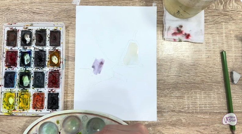 Рисуем Водяной орех