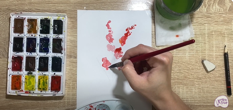 Рисуем Цветок "Илекс"