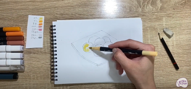Рисуем Сырные шарики