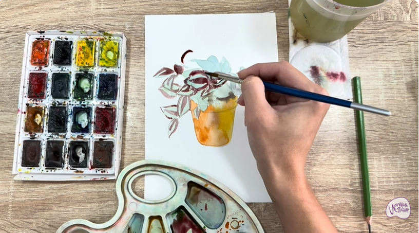 Рисуем Традесканция