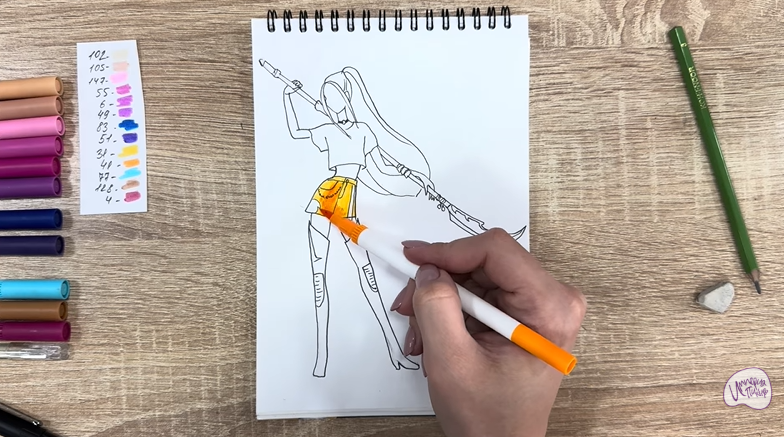 Рисуем Мира из "Кейпоп-охотницы на демонов"