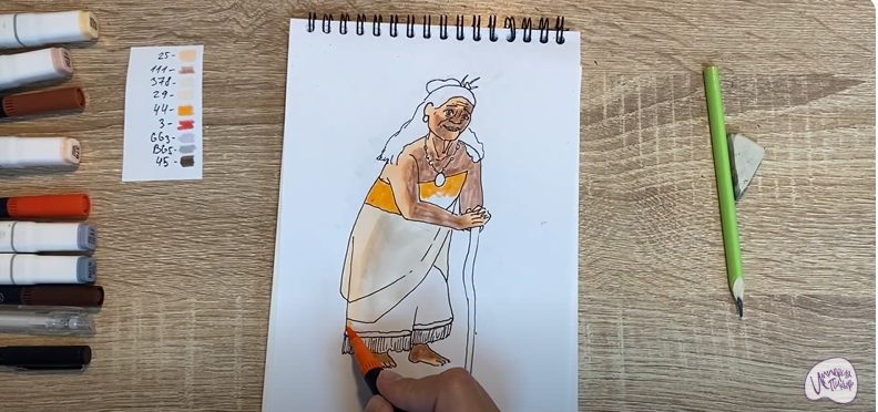 Рисуем Тала из "Моана"
