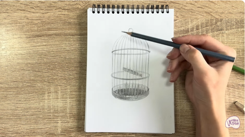 Рисуем Клетка для птиц