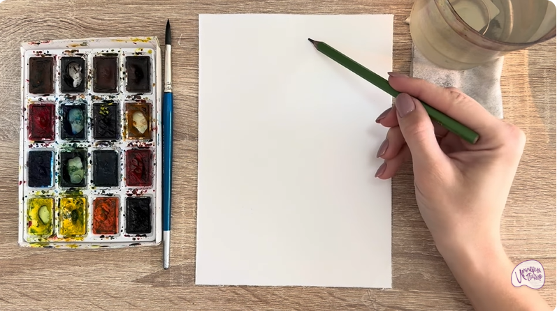 Рисуем Багрянник японский