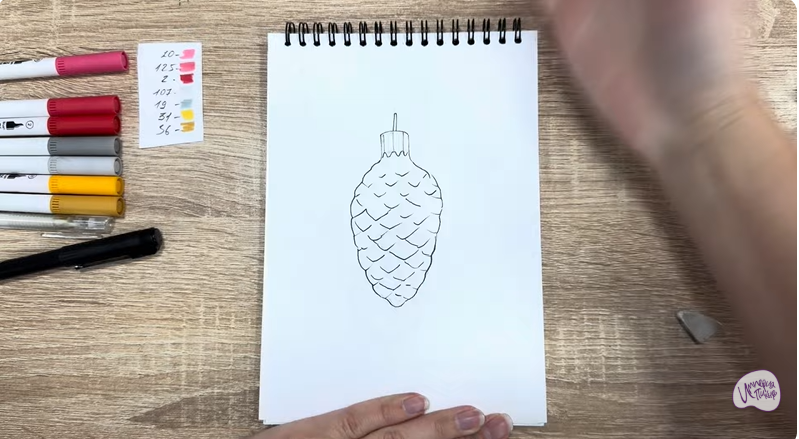 Рисуем Ёлочная игрушка
